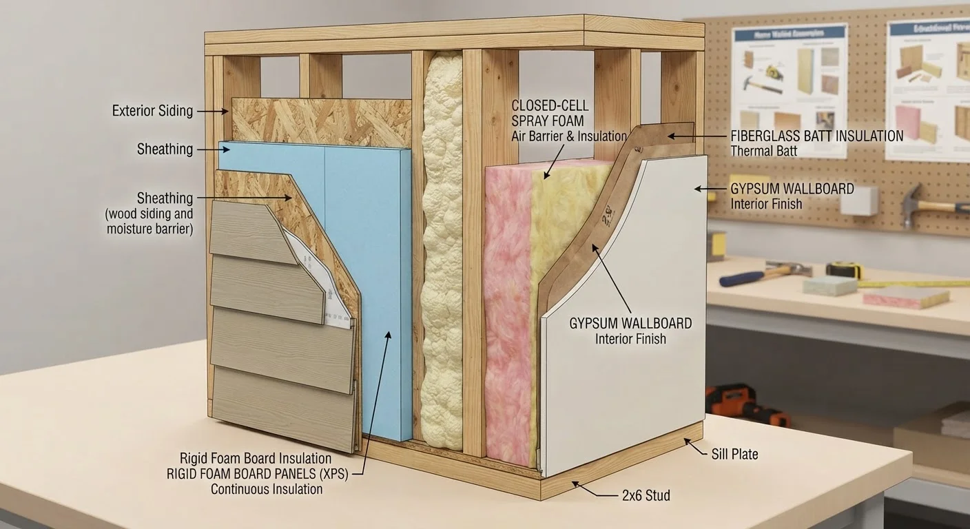 Insulation Types Compared: Fiberglass, Spray Foam, and Rigid Board
