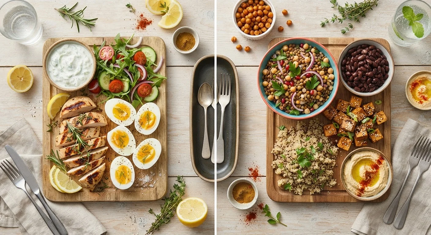 Protein Sources Side by Side: Animal vs. Plant Proteins in Everyday Diets