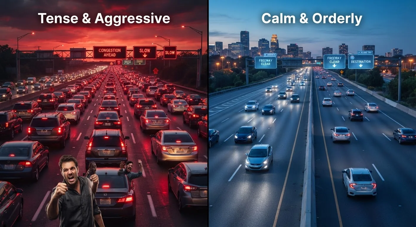 Road Rage vs. Defensive Driving: Two Responses to the Same Frustration